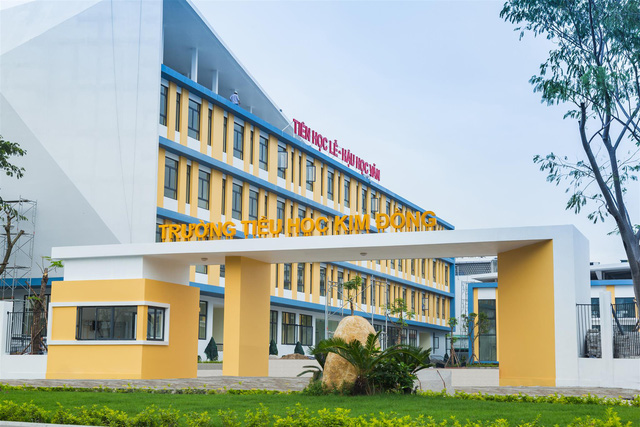 Ngôi trường Tiểu học Kim Đồng đạt chuẩn quốc gia đã được xây đựng trong gần 4 tháng tại khu đô thị Eco Green Saigon