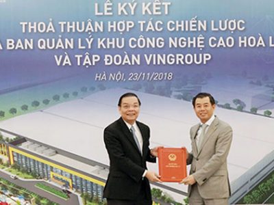 Vingroup ký kế hợp tác chiến lược khu công nghệ cao Hòa Lạc