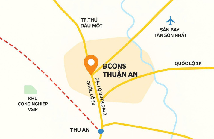 VỊ TRÍ BCONS NEWSKY thuận an