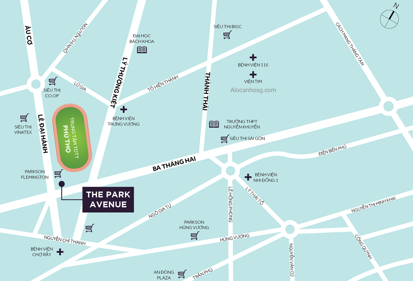 bản đồ Vị trí The Park Avanue