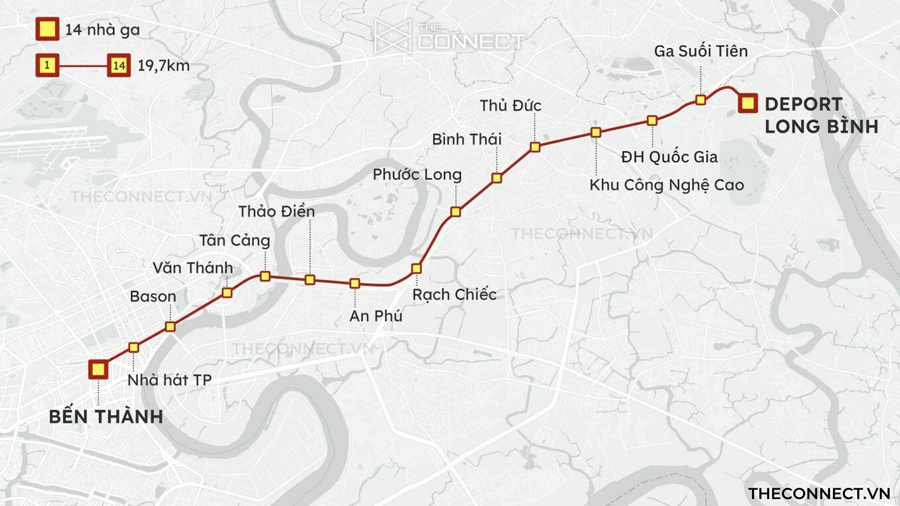 sơ đồ ga metro bến thành suối tiên