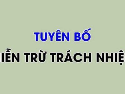 Alocanhosg.com thông báo miễn trừ trách nhiệm