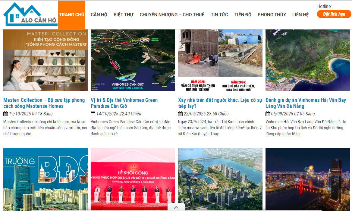 giao diện website Alocahosg.com